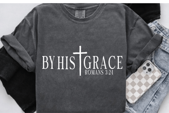 By His Grace Christian SVG PNG for T-Shirt Designs and Graphics