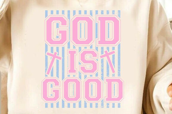 God is Good PNG: A Preppy Christian T-Shirt Design