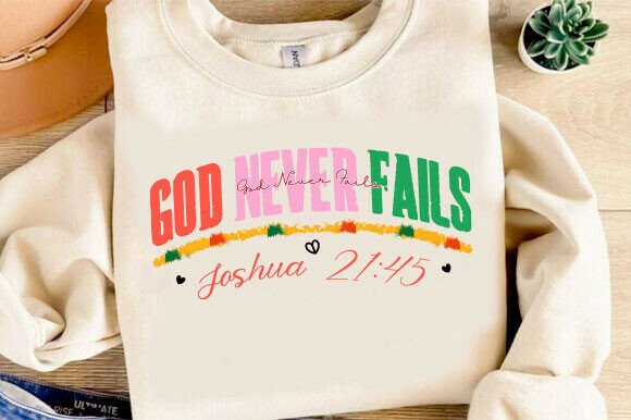 God Never Fails SVG: A Faithful Embroidery Design