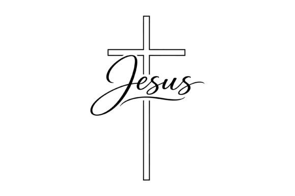 Jesus Cross Script Typography: A Versatile T-Shirt Design
