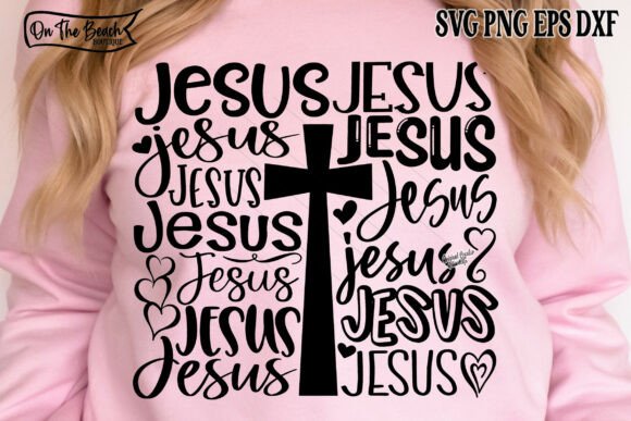 Jesus Cross Subway SVG PNG for Easter T-Shirt Designs