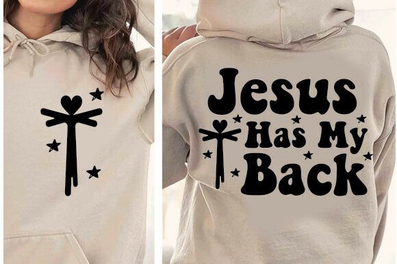 Jesus Has My Back SVG PNG for T-Shirt Designs and Graphics