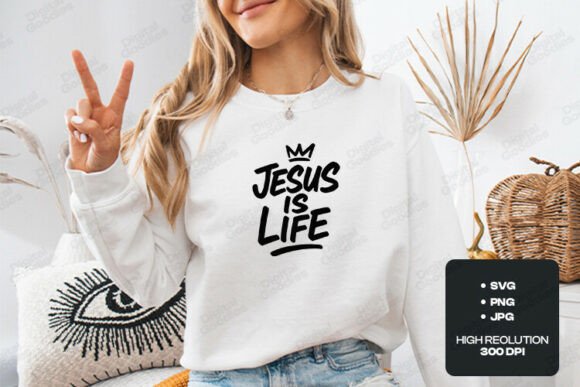 Jesus is Life Christian SVG: A Bold Faith Design