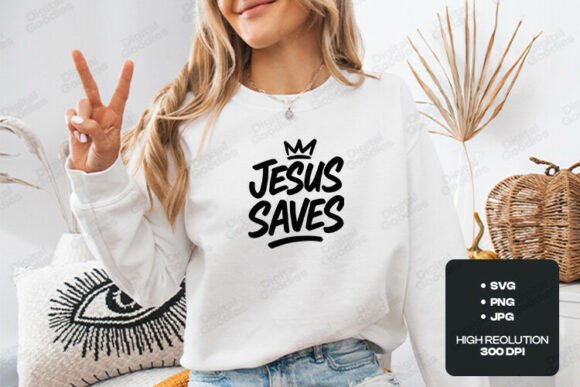 Jesus Saves Christian SVG: Perfect for T-Shirt Designs
