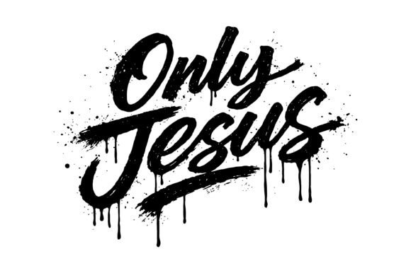 Only Jesus Christian Typography Design for T-Shirts