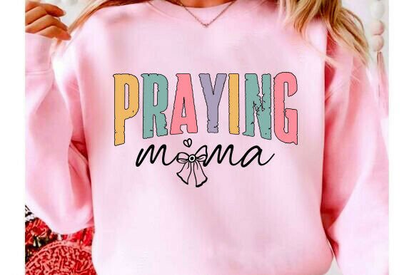 Praying Mama Svg, Christian Mom Png for T-Shirt Designs