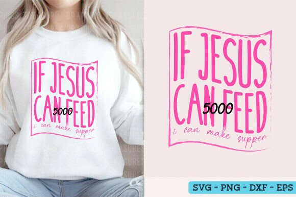 Retro Jesus Svg, Feed 5000: A Unique T-Shirt Design for Local Brands