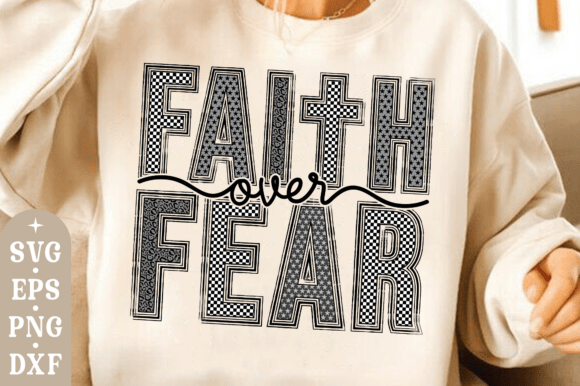 Review: Faith over Fear Png, Retro Christian Graphics for T-Shirts