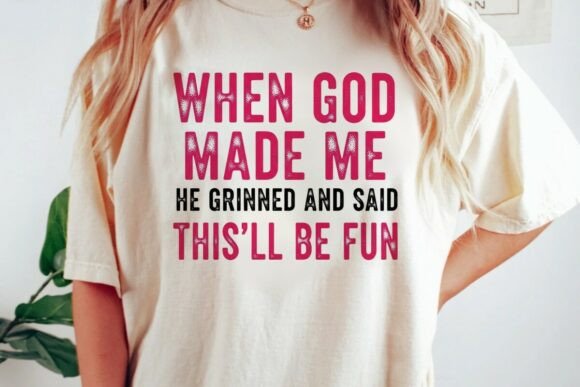 When God Made Me SVG: Perfect for Boho Christian T-Shirt Designs